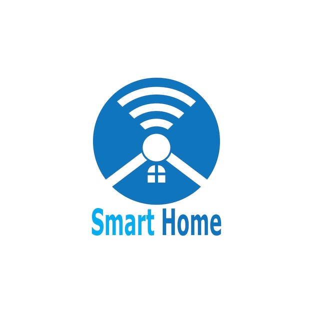 Smart Home Connection Logo Vector Template Illustration