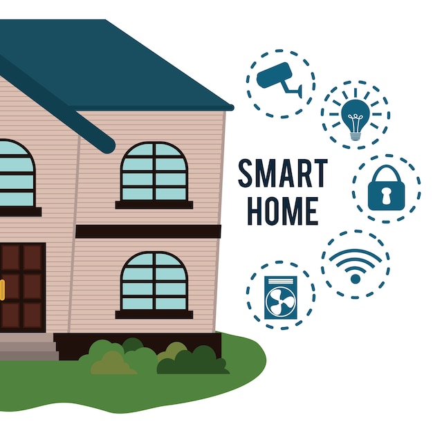 Vector smart home house icon set