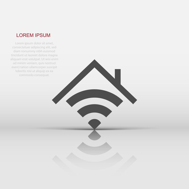 smart home icon in flat style house control vector illustration on white isolated background smart home business concept
