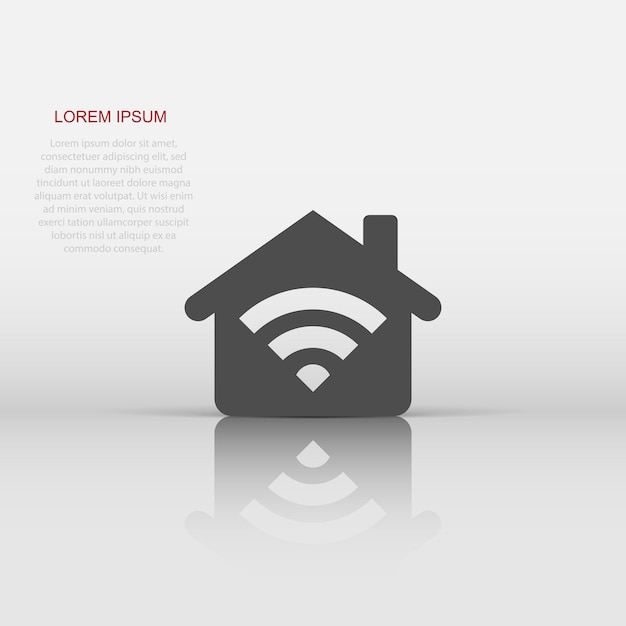 smart home icon in flat style house control vector illustration on white isolated background smart home business concept