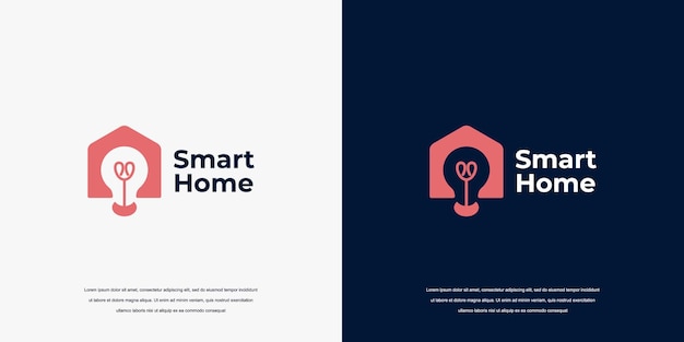 Smart home logo design template