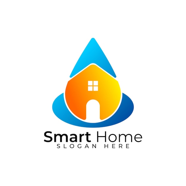 Smart home logo design template