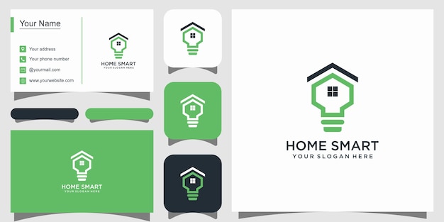 smart home logo-ontwerp modern eenvoudig premium