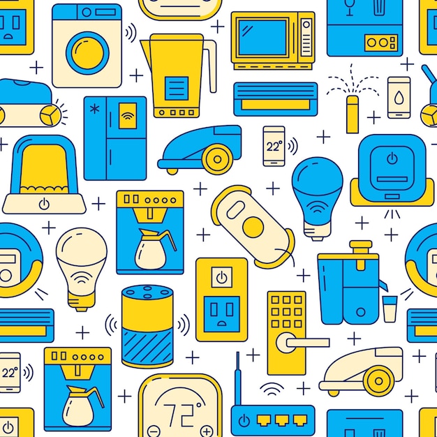 Smart home seamless pattern