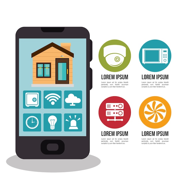 Smart home technology icon vector illustration design