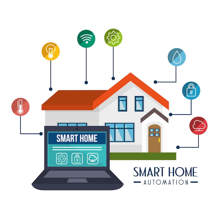 Vector smart home technology icon vector illustration design