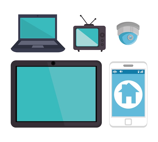 Vector smart home technology icon vector illustration design