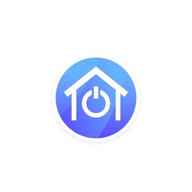 Smart home vector logo with a house