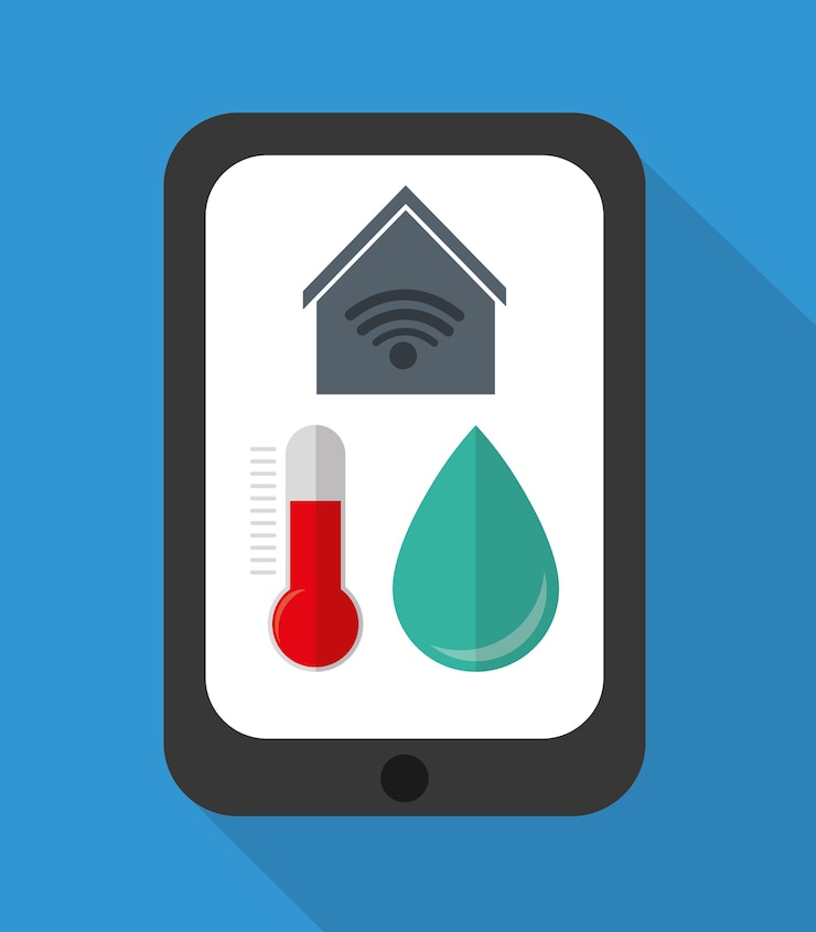 Vector smart house design. 