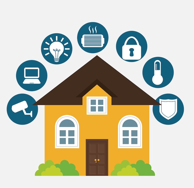 Vector smart house icon design