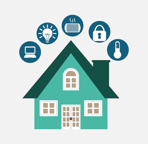 Vector smart house icon design