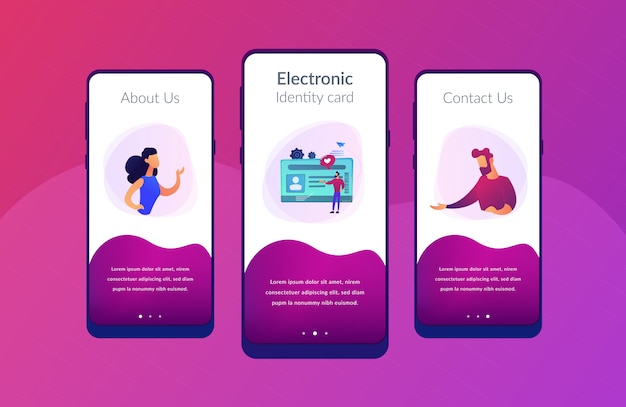 Smart ID-kaart app-interfacesjabloon.