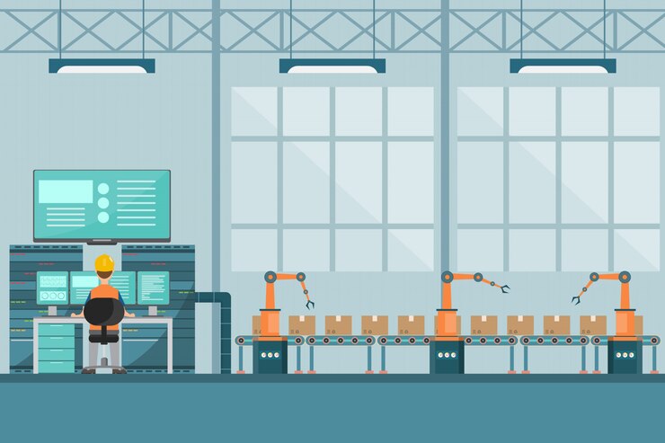 Vector smart industrial factory 