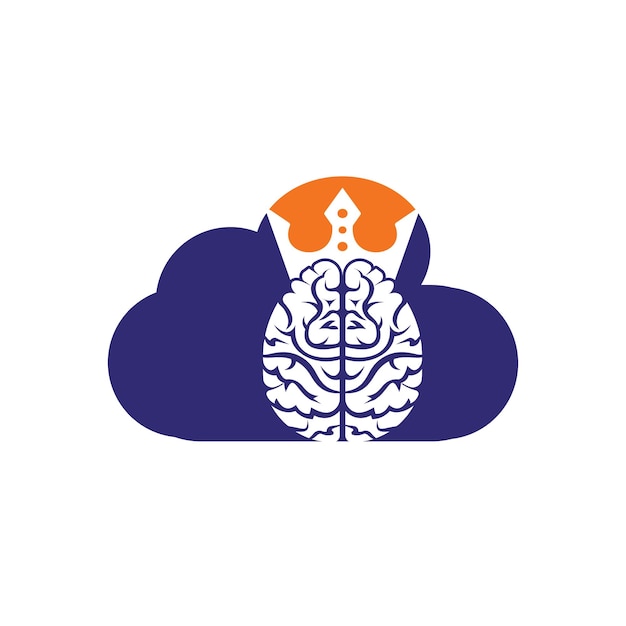 Умный король векторный дизайн логотипа