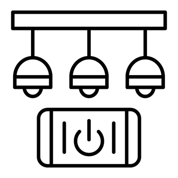 Vector smart lighting icon style