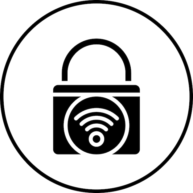 スマートロックアイコンのベクトル画像はバイオメトリックに使用できます