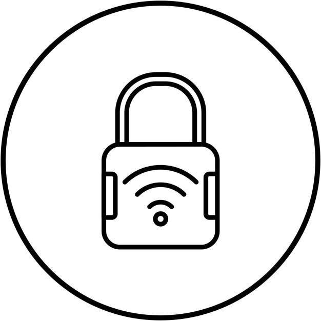 スマートロックベクトルアイコンをバイオメトリックアイコンセットに使用できます