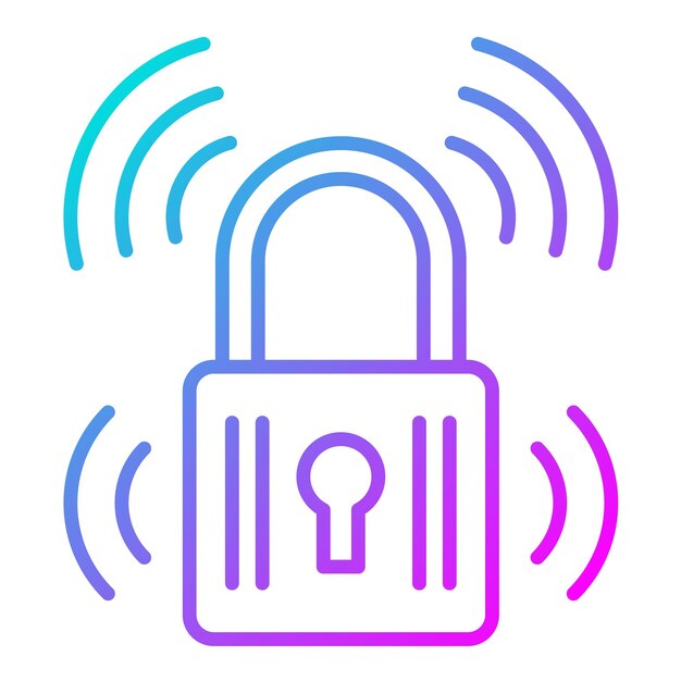 Vector smart lock vector icon can be used for technology iconset