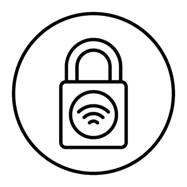 スマートロックベクトルアイコン