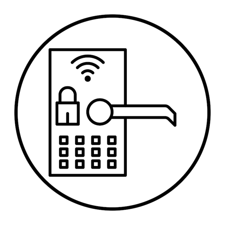 Vector smart lock vector illustration