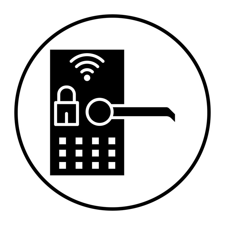 Vector smart lock vector illustration