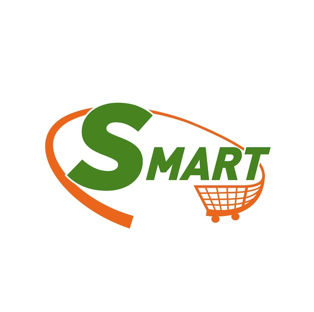 Vettore icona vettore smart mart logo tipografico s mart