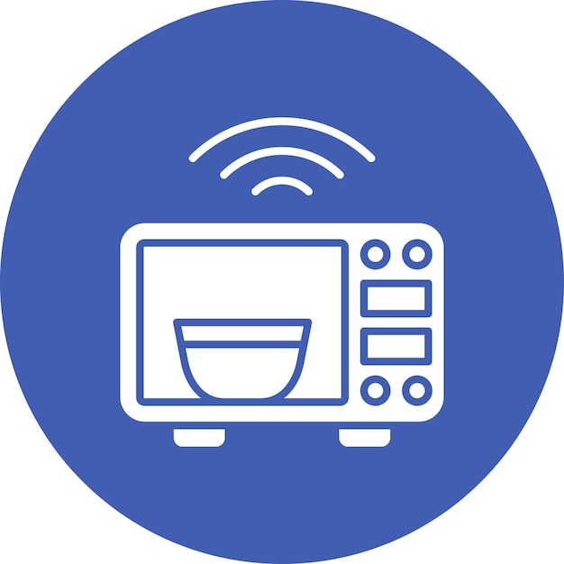 Smart Microwave vector icon Can be used for Smart Home iconset