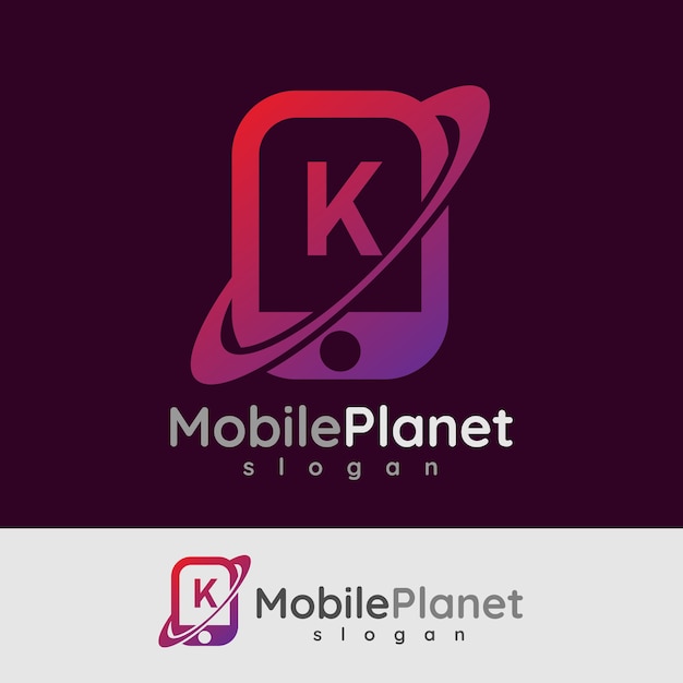 Smart mobile eerste letter k logo ontwerp