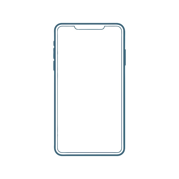 smart mobile mockup on white background