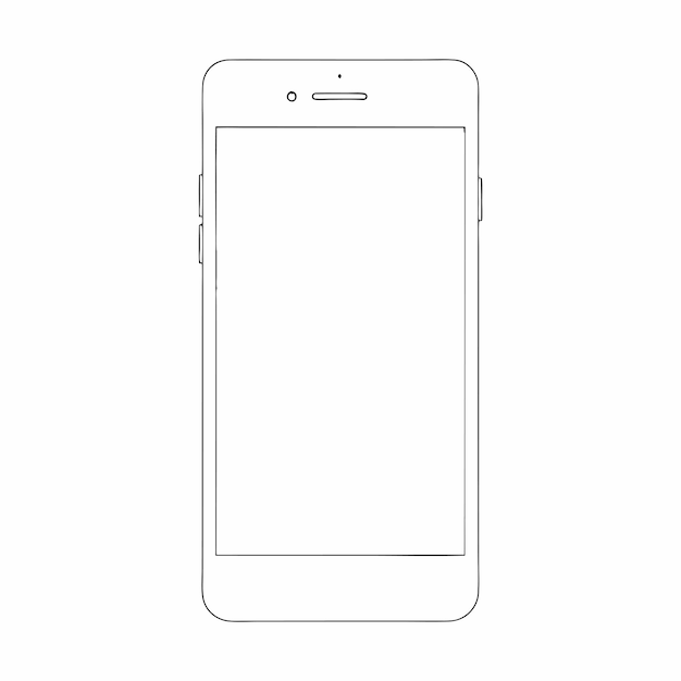 スマートモバイルモックアップ - 白い背景