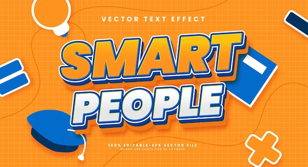 Smart people editable text style effect vector text effect