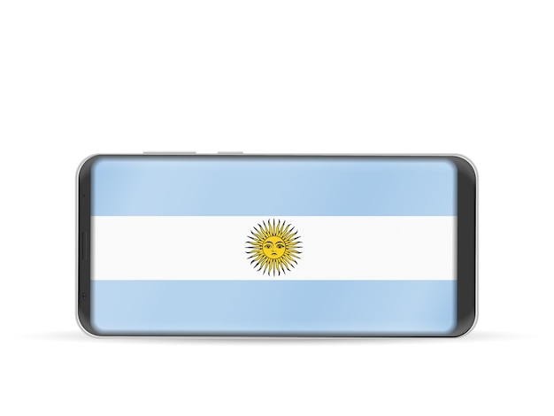 Флаг Аргентины на смарт-телефоне
