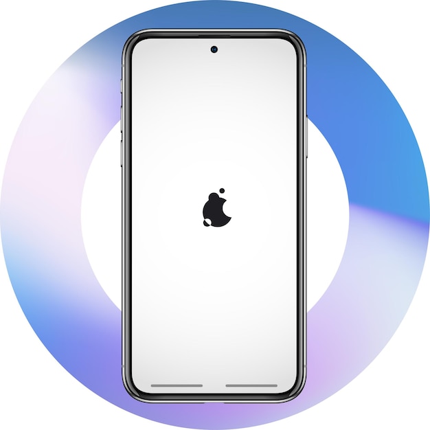 벡터 스마트 폰 블랭크 스크린 휴대폰은 인포그래픽 기술 프리젠테이션 또는 ui ux 디자인 인터페이스를 위한 템플릿을 조롱합니다 흰색 디스플레이가 있는 스마트폰