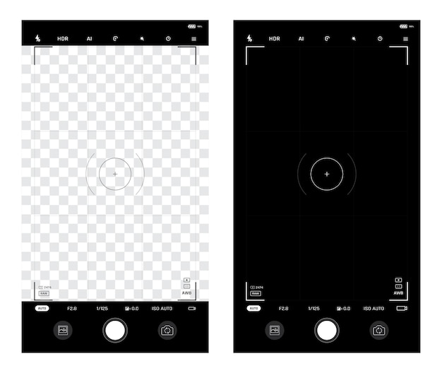 Interfaccia utente della fotocamera dello smartphone 001