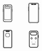 Vector smart phone flat illustrated vector icon set