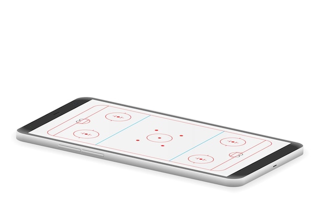 Smart phone pista di hockey