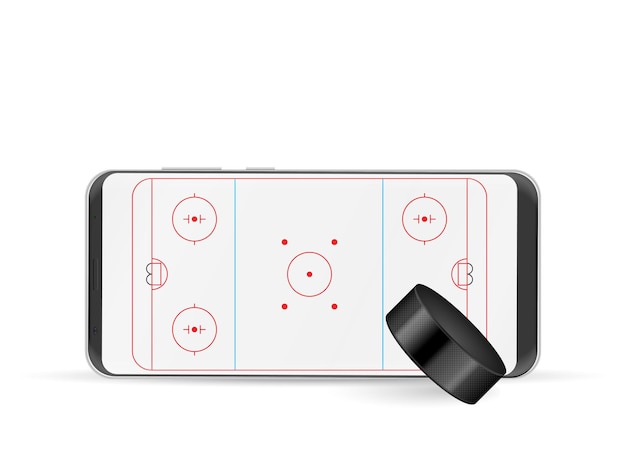 Vector smart phone hockey