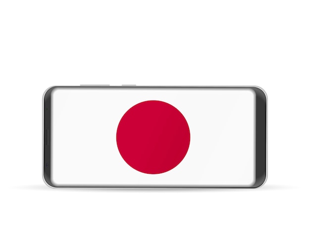 Smart phone Japan flag