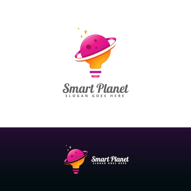 Шаблон дизайна логотипа smart planet