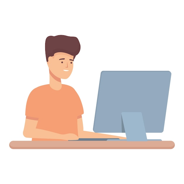 Иконка интеллектуального процесса, вектор мультфильма, Наука, компьютерный код, работа