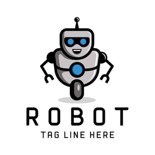 Modello di logo del robot intelligente