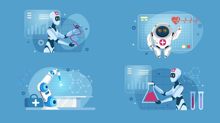 Vector smart robotic artificial intelligence medical set