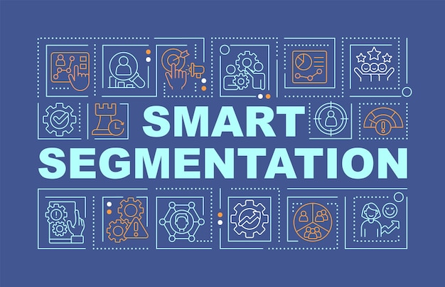 Smart segmentation word concepts dark blue banner