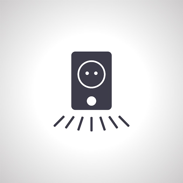 Smart socket plug isolated icon