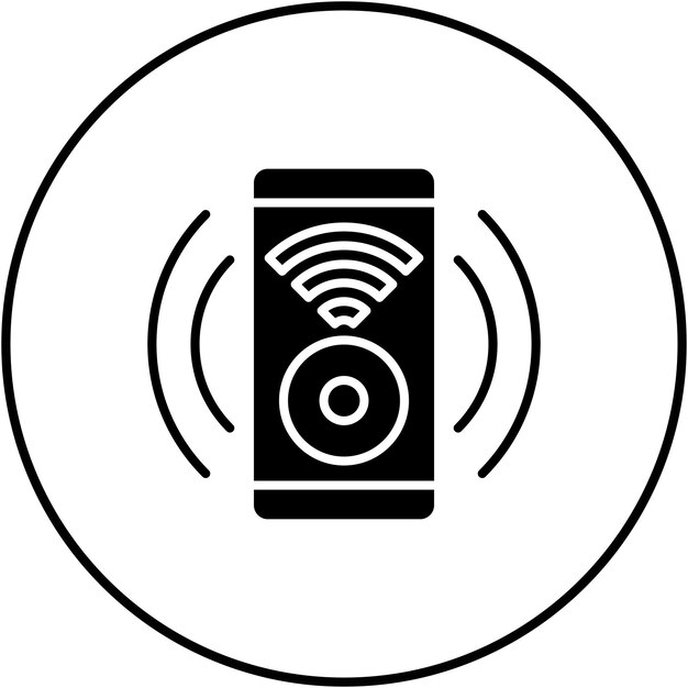 スマートサウンドアイコンのベクトル画像はスマートホームに使用できます