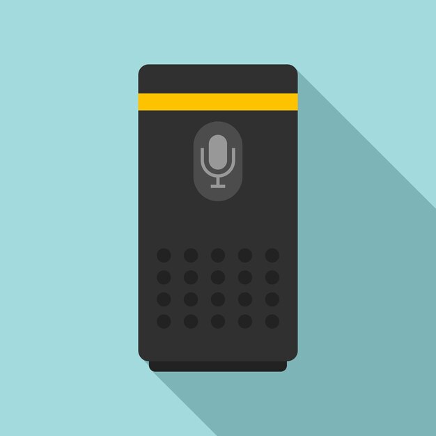 Smart speaker control icoon Flat illustratie van smart speaker control vector icoon voor webontwerp