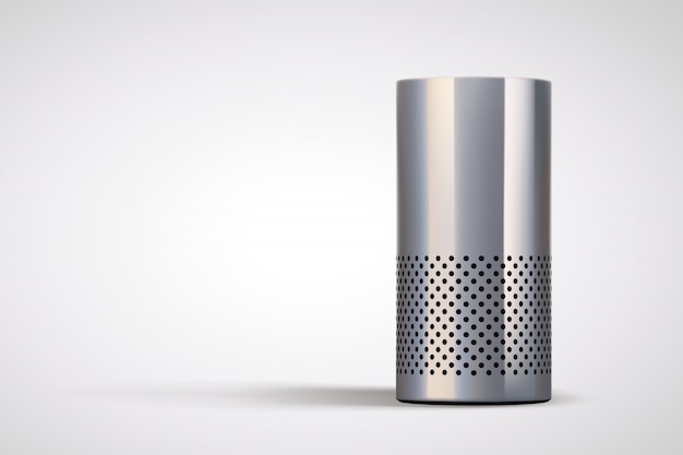 Smart speaker on grey