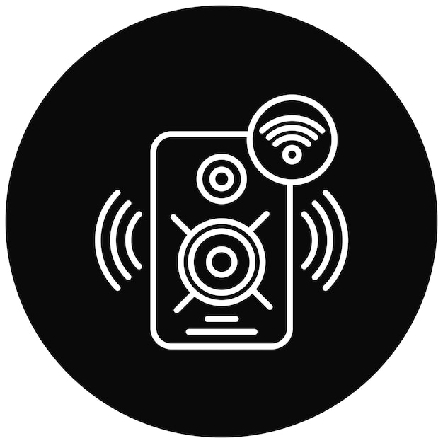 スマートスピーカー アイコン ベクトル画像