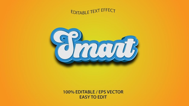 Smart text effect Premium Vector download