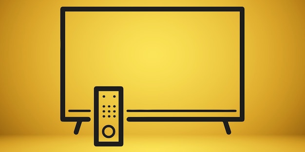 Vector smart tv icon on transparent background.